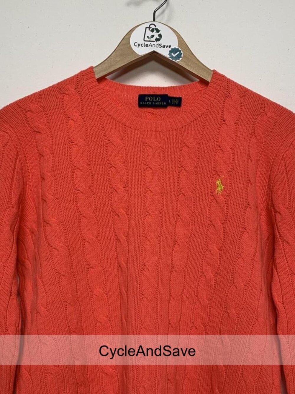 Polo Ralph Lauren Women's Orange and Red Jumper